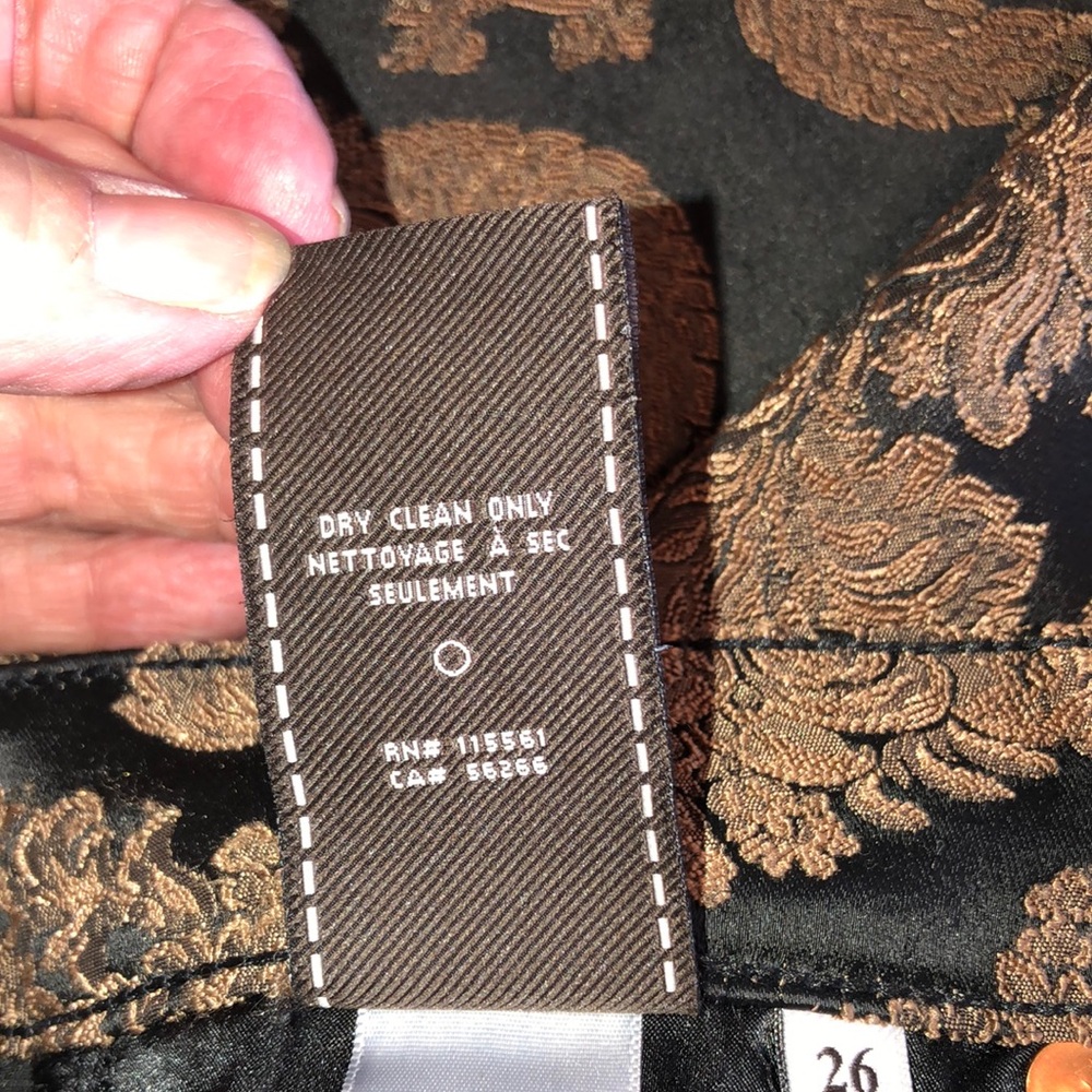 NWOT Awesome Copper Textured  Skinny Jeans Low-Rise 26”/ S / 2-4 - Picture 6 of 8
